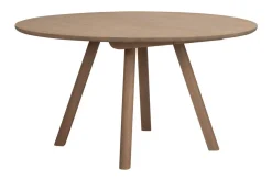 CLAPPERTON Matbord runt Ø140 sandfärgad ek