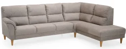 CLEVELAND hörnsoffa m öppet avsl hö tyg Brego 3591 light brown, oljade ekben