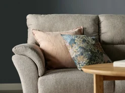 CLEVELAND hörnsoffa m öppet avsl hö tyg Brego 3591 light brown, oljade ekben