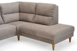 CLEVELAND hörnsoffa m öppet avsl hö tyg Brego 3591 light brown, oljade ekben