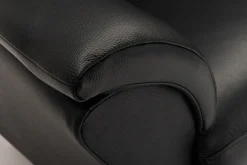 CLEVELAND 2-sits soffa läder Soleda/skai svart, ekben