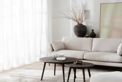 CORWIN soffa 3-sits ljusbeige tyg Rita #1 (k2)