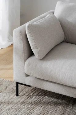 CORWIN soffa 3-sits ljusbeige tyg Rita #1 (k2)