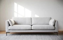 CORWIN soffa 3-sits ljusbeige tyg Rita #1 (k2)