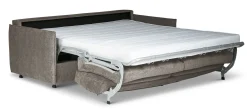 DARLING Bäddsoffa 3-sits BM160cm tyg Sense 4010 mörkbrun BM160