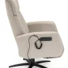 DENTON Reclinerfåtölj LiftUp LARGE tyg Bjorn 9950 beige, fot Sirius D6 svart