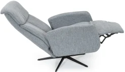 DENTON Reclinerfåtölj manuell MEDIUM tyg Montana 2927 grey, fot Polaris A7 svart