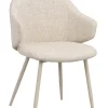 DRAKE Karmstol ljusbeige tyg/beige metallben