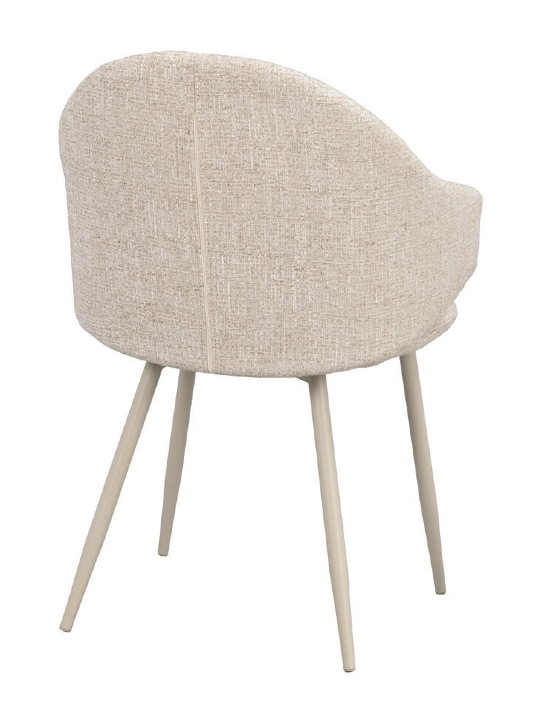 DRAKE Karmstol ljusbeige tyg/beige metallben