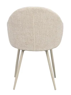 DRAKE Karmstol ljusbeige tyg/beige metallben