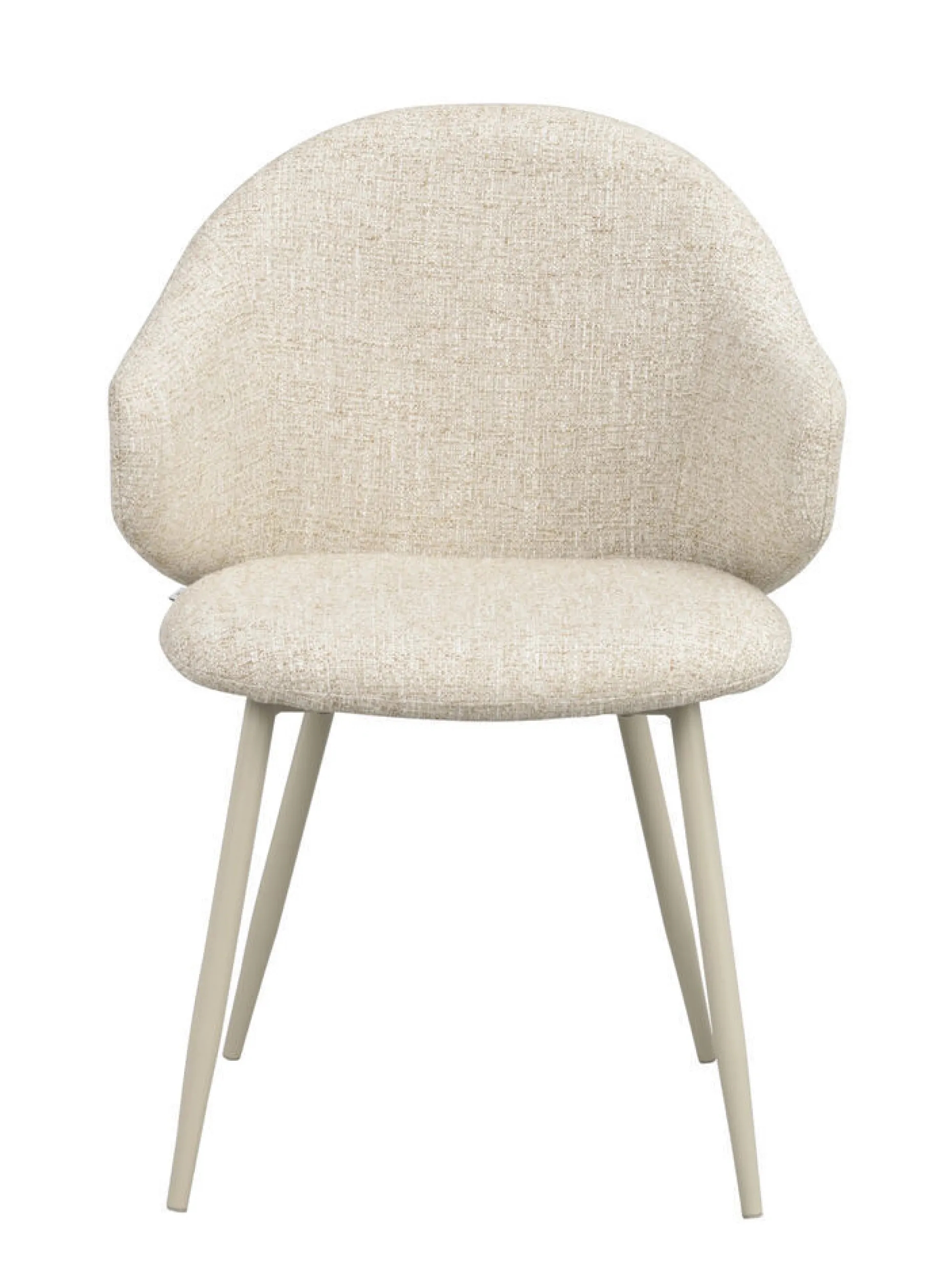 DRAKE Karmstol ljusbeige tyg/beige metallben