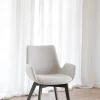 DRIMSDALE karmstol beige tyg/bruna ekben