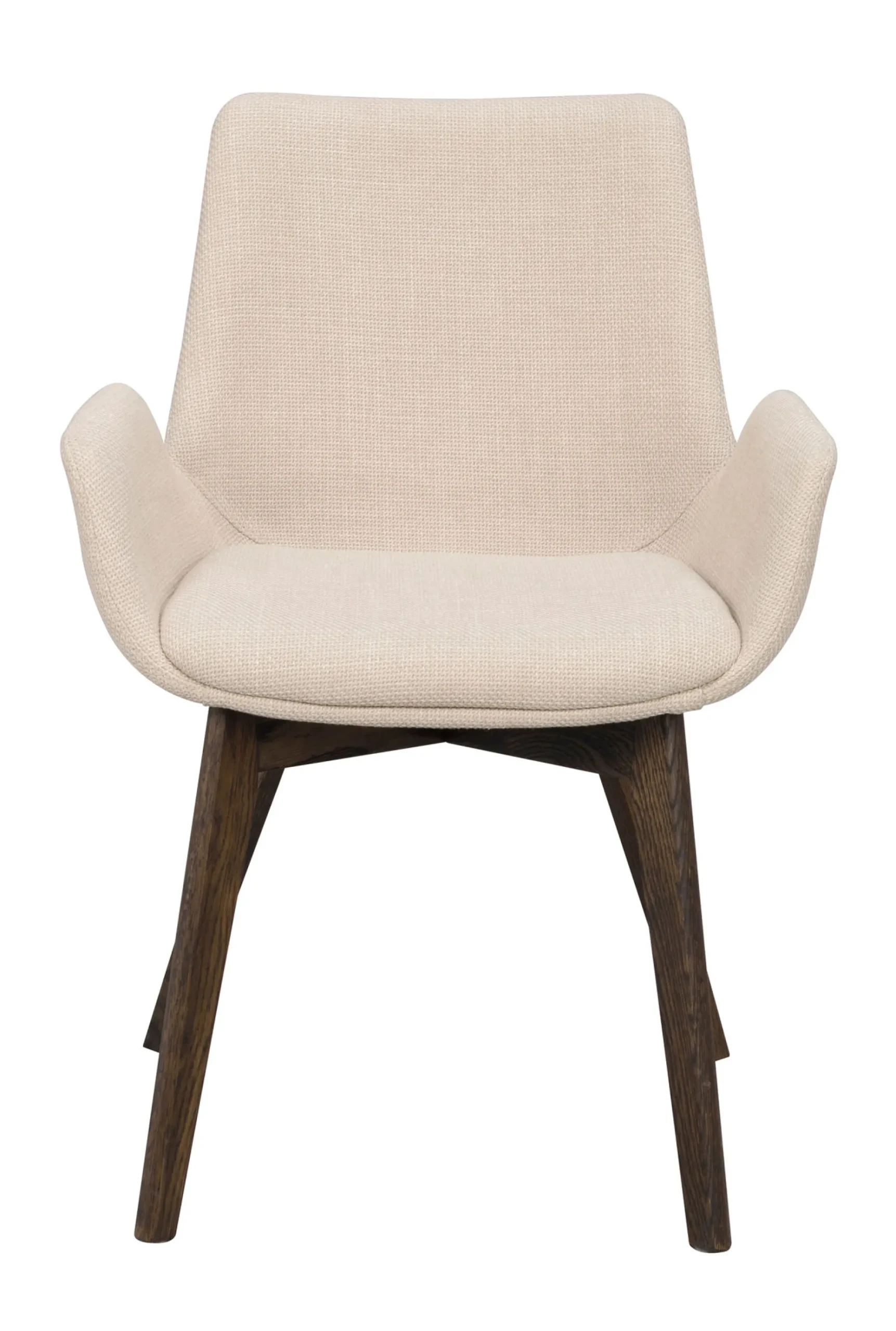 DRIMSDALE karmstol beige tyg/bruna ekben