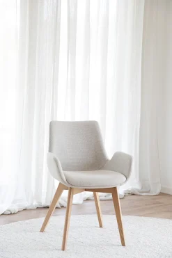 DRIMSDALE karmstol beige tyg/ekben
