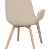 DRIMSDALE karmstol beige tyg/vitpigmenterade ekben