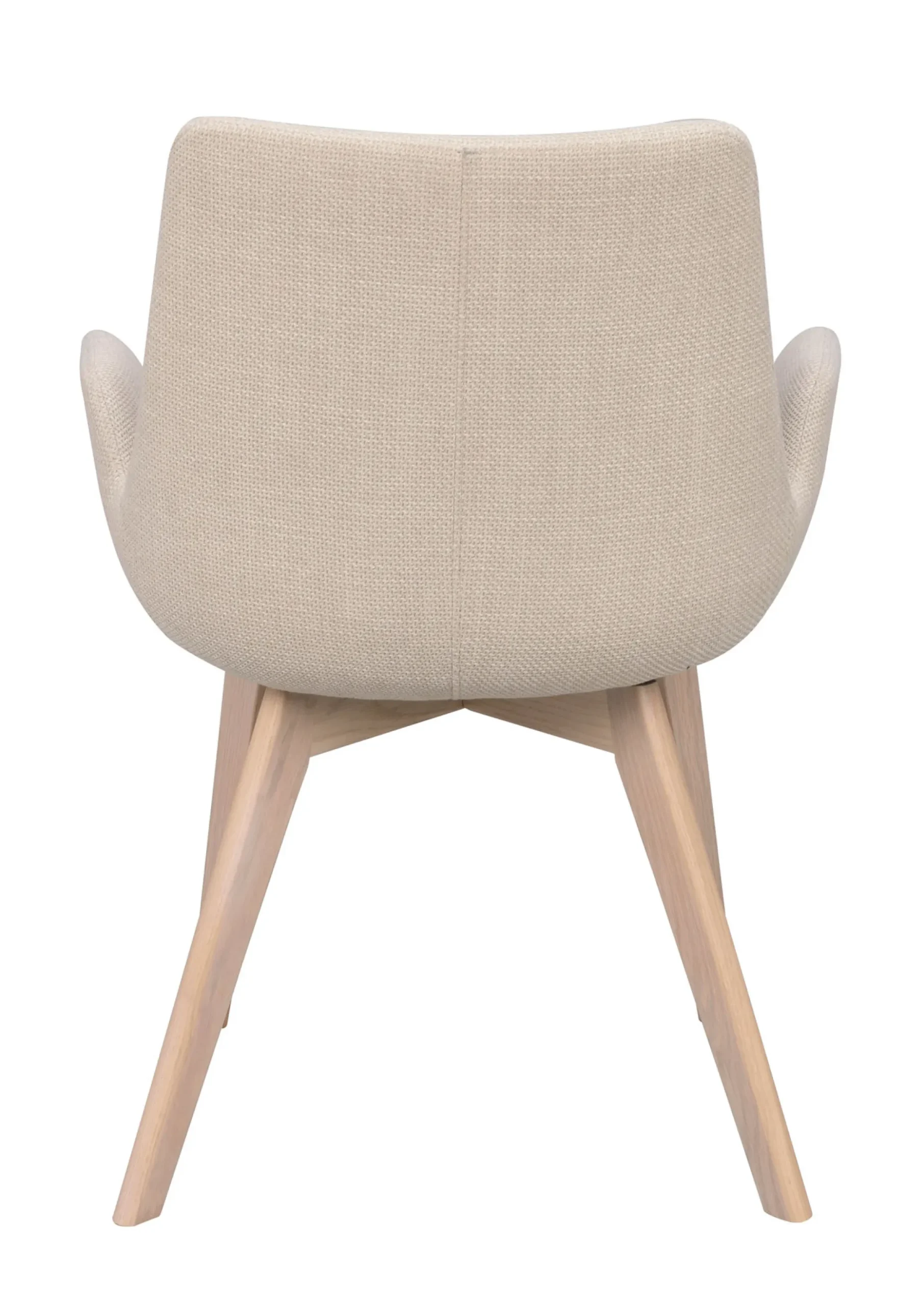 DRIMSDALE karmstol beige tyg/vitpigmenterade ekben
