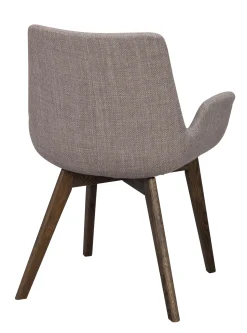 DRIMSDALE karmstol grått tyg/bruna ekben