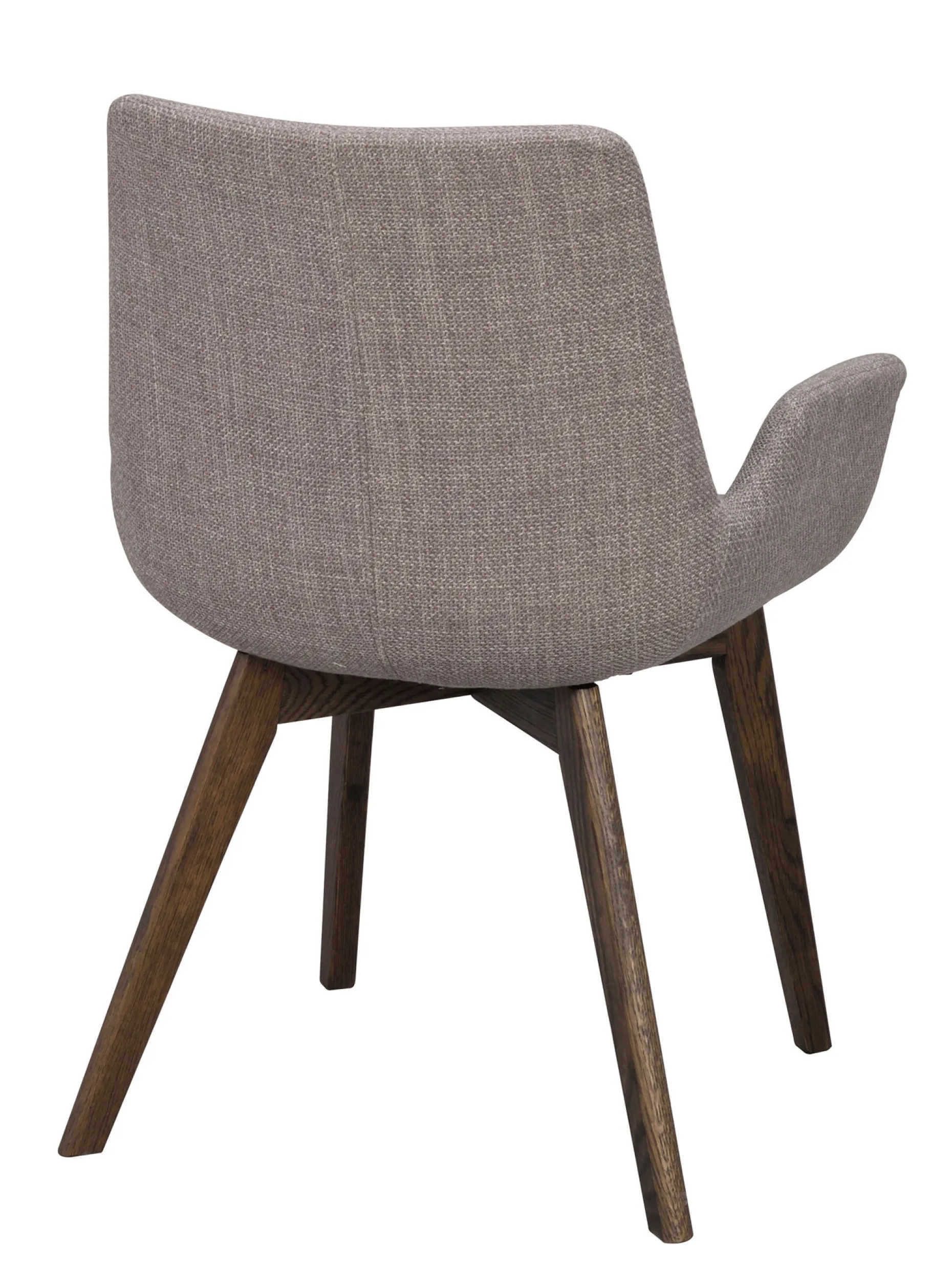DRIMSDALE karmstol grått tyg/bruna ekben
