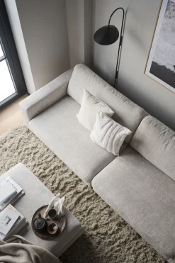 DUNCAN 3-sits soffa ljusgrått tyg (k3)