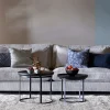 ESTELLE Casual 3,5-sits soffa traditionella ryggkuddar tyg Chester Ash-72/svarta ben