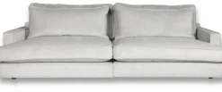 ESTELLE Casual 3,5-sits soffa traditionella ryggkuddar tyg Chester Ash-72/svarta ben