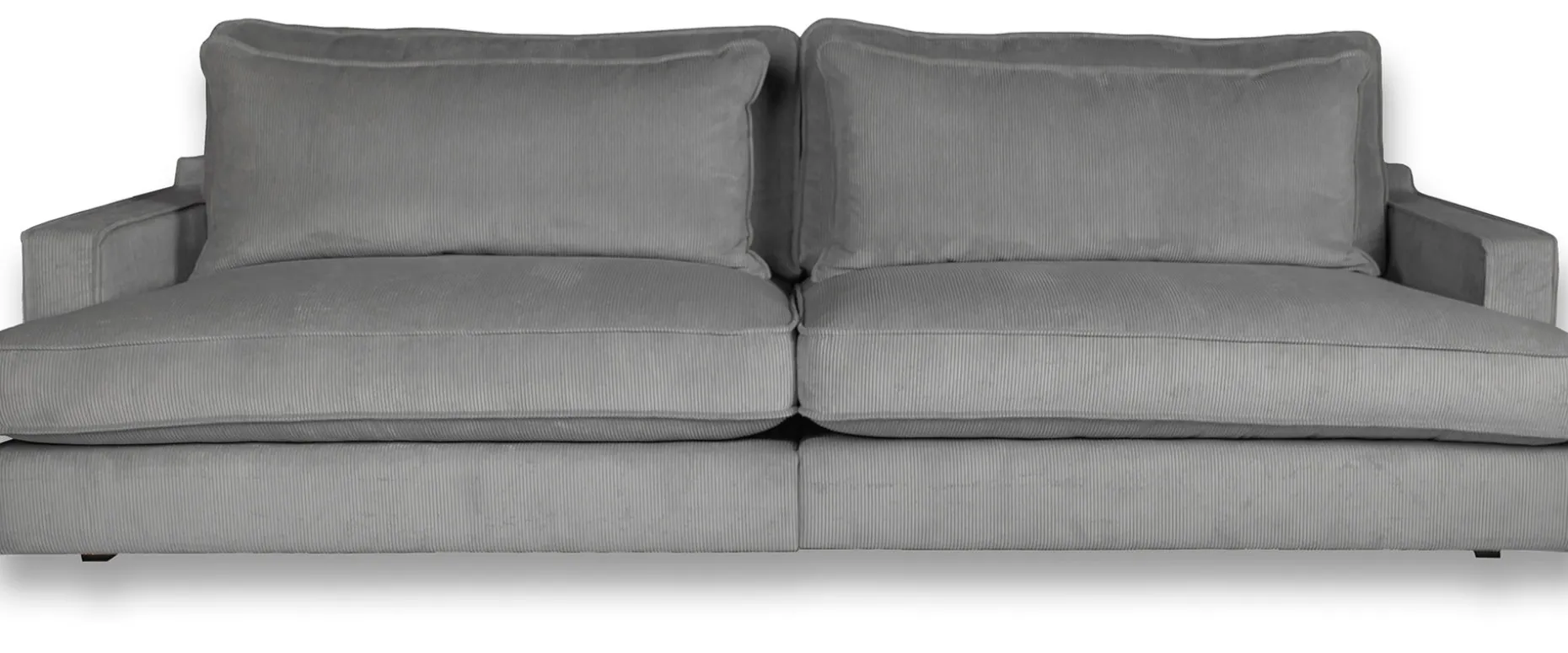 ESTELLE Casual 3,5-sits soffa traditionella ryggkuddar tyg Chester Drizzle / svarta ben