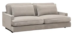 ESTELLE Casual 3,5-sits soffa traditionella ryggkuddar tyg More Rabbit 08 / svarta ben