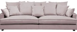ESTELLE Chill 3-sits kuvertryggkuddar tyg Meda Dusty Pink / svarta ben