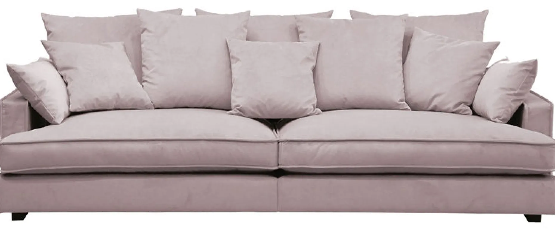 ESTELLE Chill 3-sits kuvertryggkuddar tyg Meda Dusty Pink / svarta ben