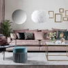 ESTELLE Chill 3,5-sits soffa kuvertryggkuddar tyg Meda dusty pink