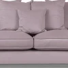ESTELLE Chill 2,5-sits soffa kuvertryggkuddar tyg Meda Dusty pink /svarta ben