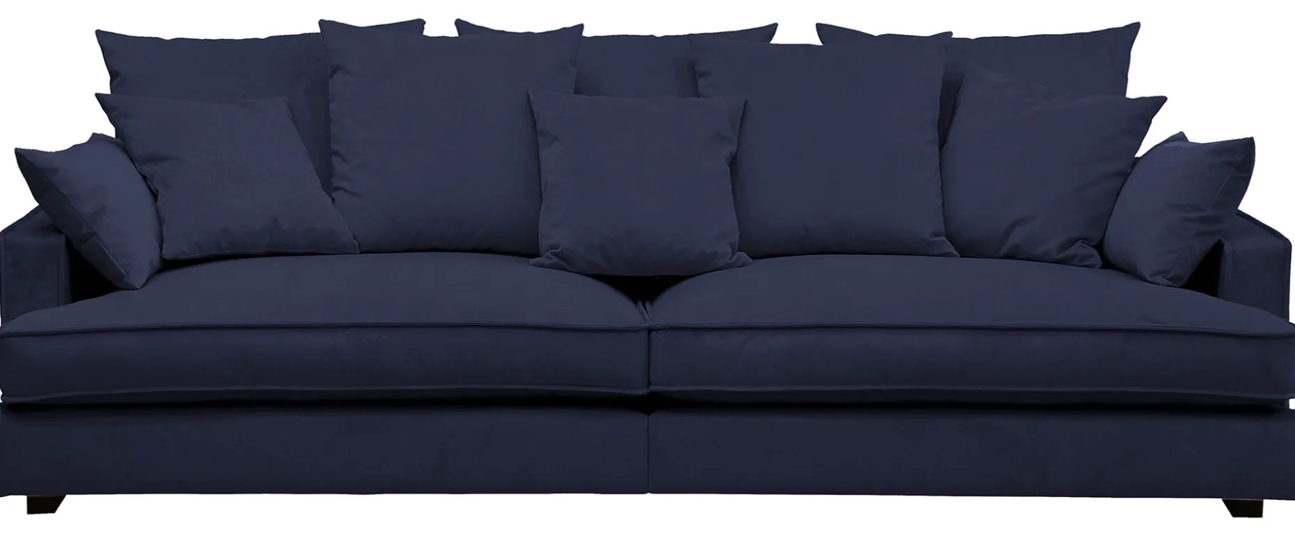 ESTELLE Chill 3,5-sits soffa kuvertryggkuddar tyg Meda Flint stone /svarta ben