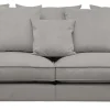 ESTELLE Chill 3,5-sits soffa kuvertryggkuddar tyg Meda Silver /svarta