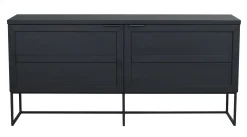 EVERETT sideboard 160 svart ek/svart