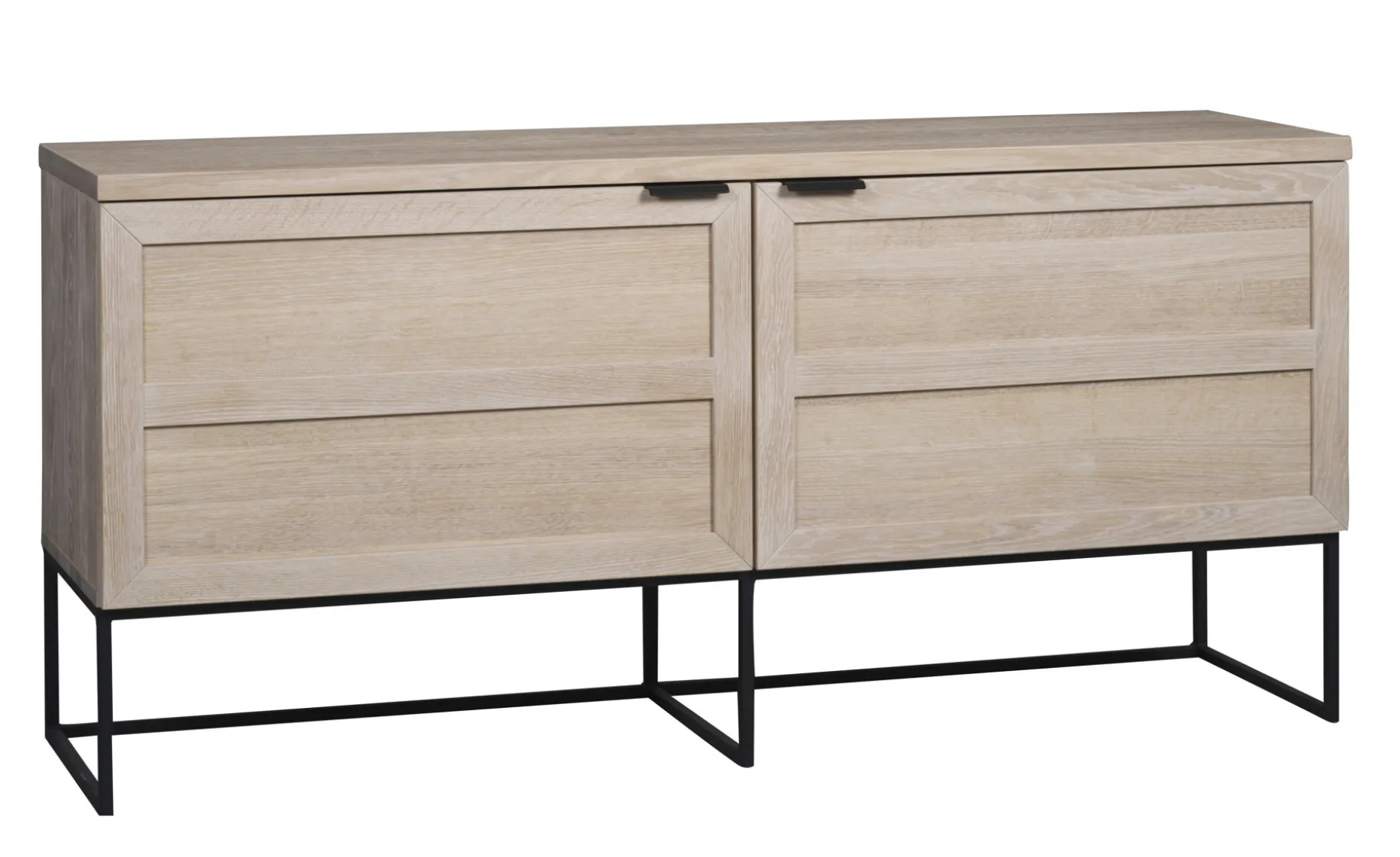 EVERETT sideboard 160 vitpigmenterad ek/svart