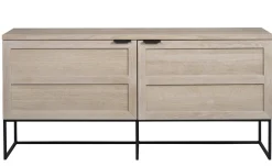 EVERETT sideboard 160 vitpigmenterad ek/svart