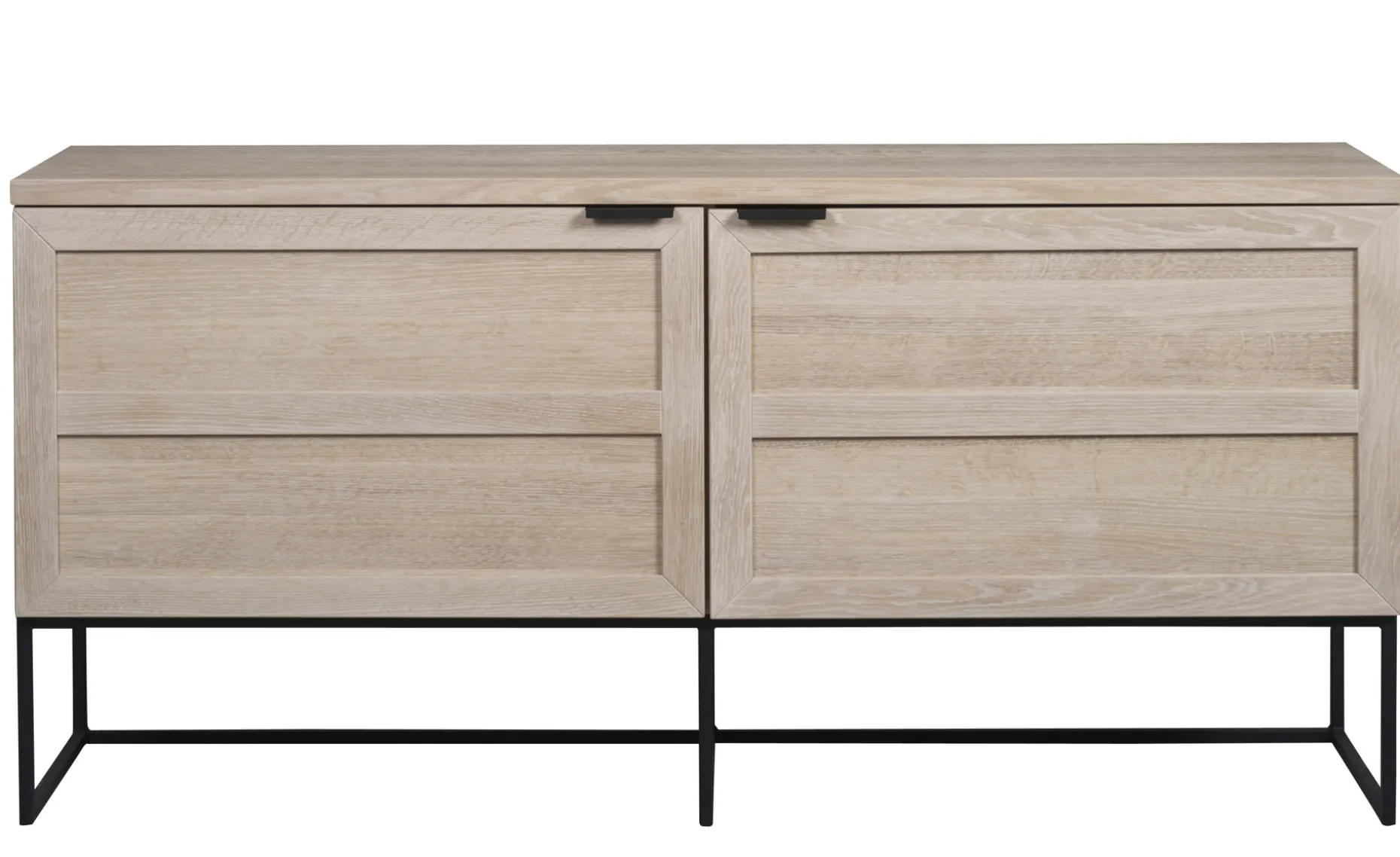 EVERETT sideboard 160 vitpigmenterad ek/svart