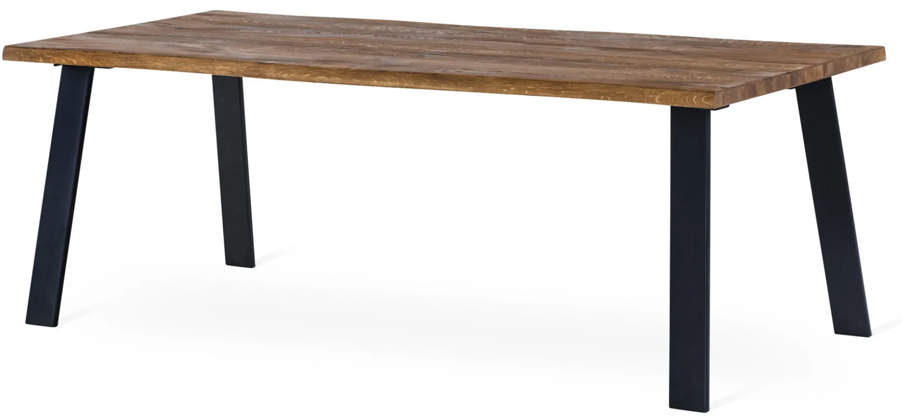 EXXET matbord 210 cm oljad ek, svart utställda ben