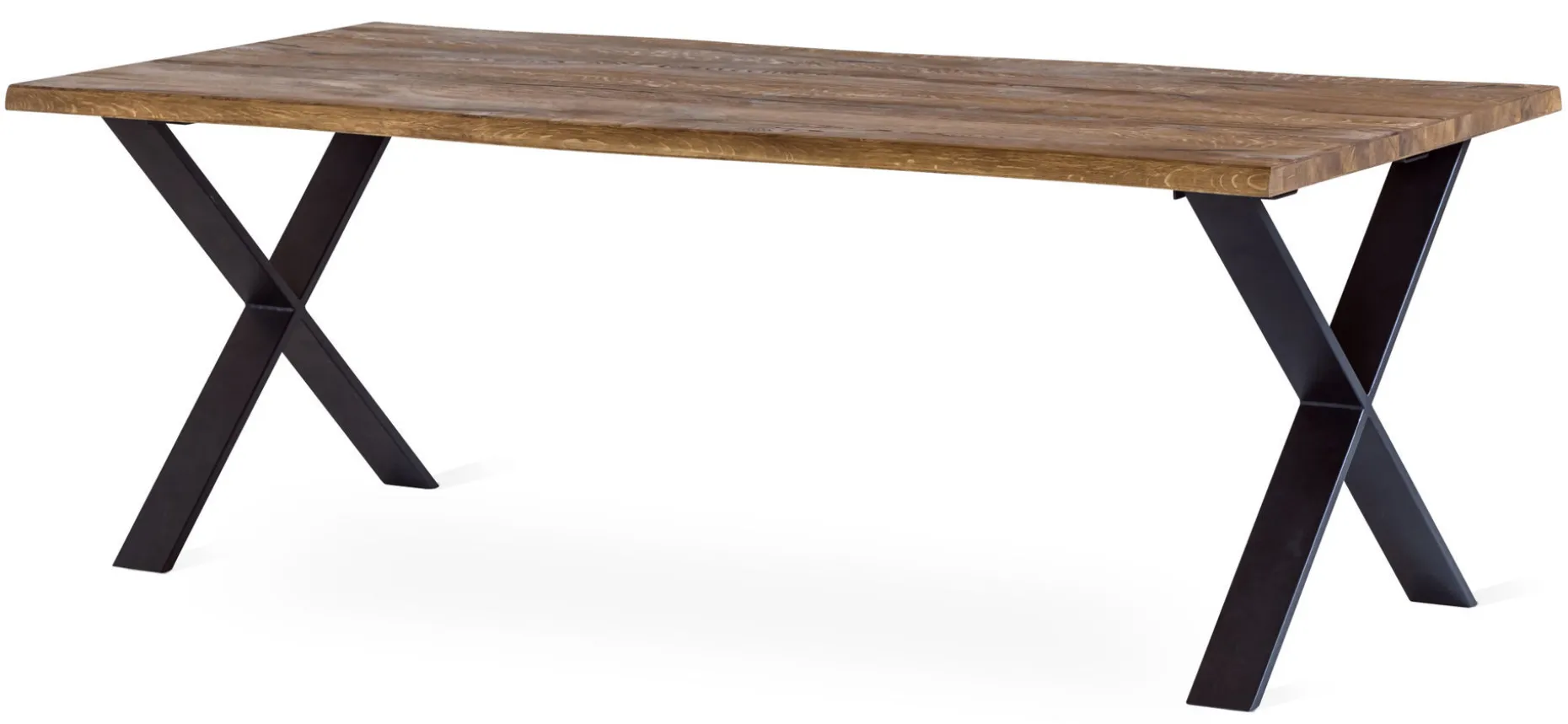 EXXET matbord 210 cm oljad ek, svart X-ben