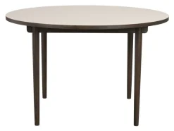 FAIRMOUNT Matbord runt Ø120 beige HPL/brun ek