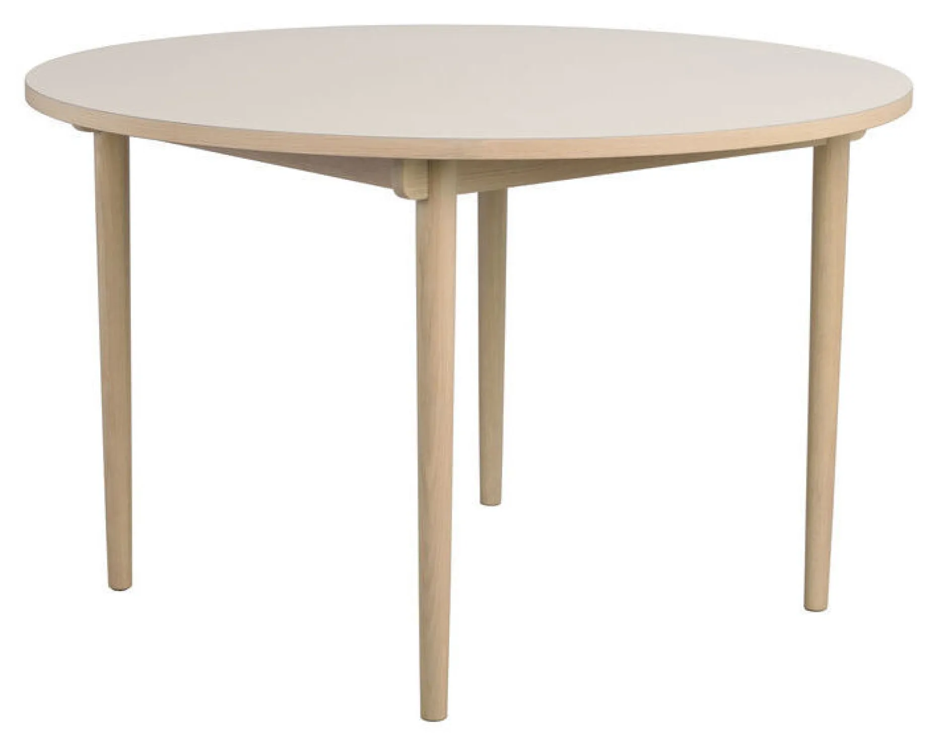 FAIRMOUNT Matbord runt Ø120 beige HPL/vitpigmenterad ek
