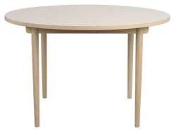 FAIRMOUNT Matbord runt Ø120 beige HPL/vitpigmenterad ek