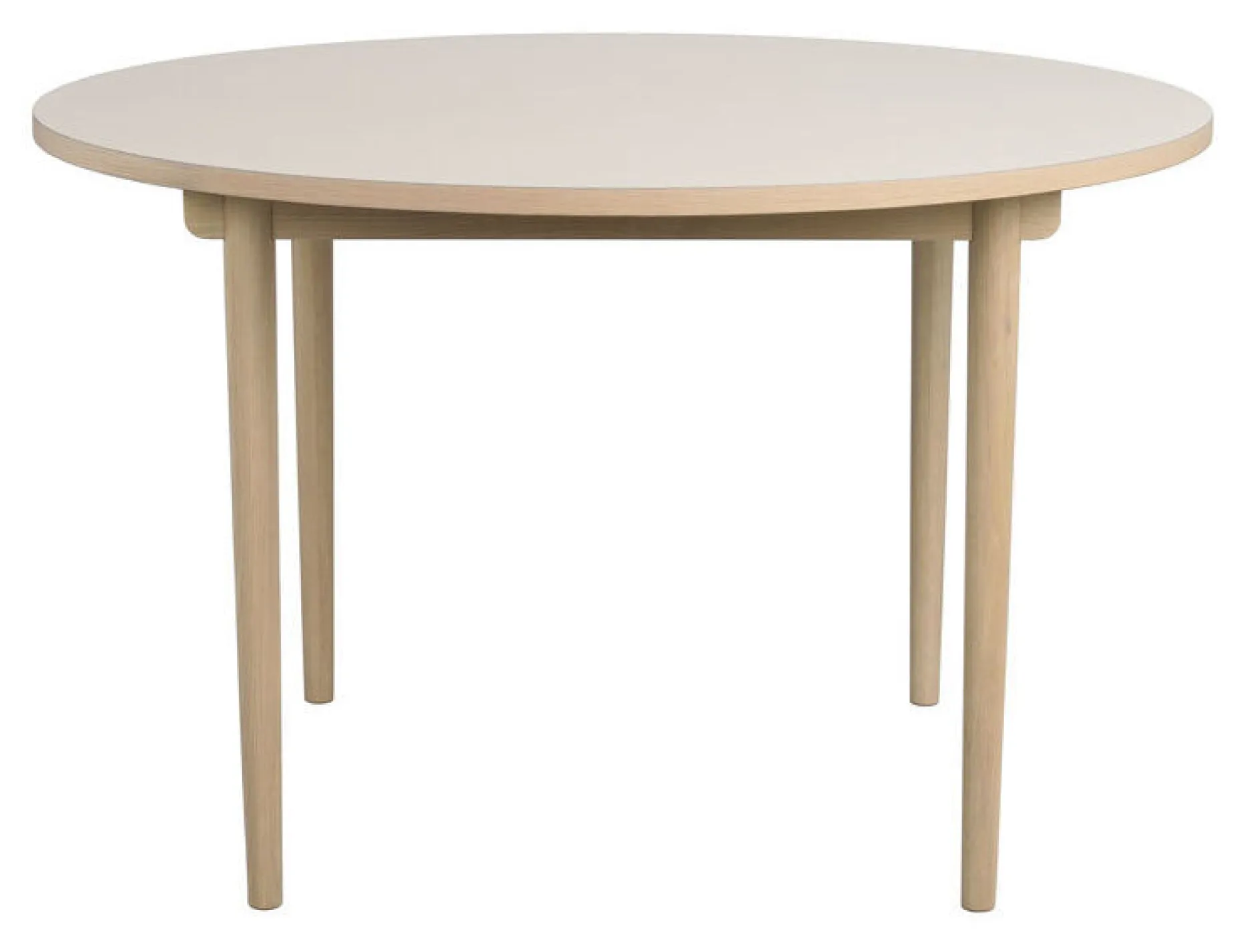 FAIRMOUNT Matbord runt Ø120 beige HPL/vitpigmenterad ek