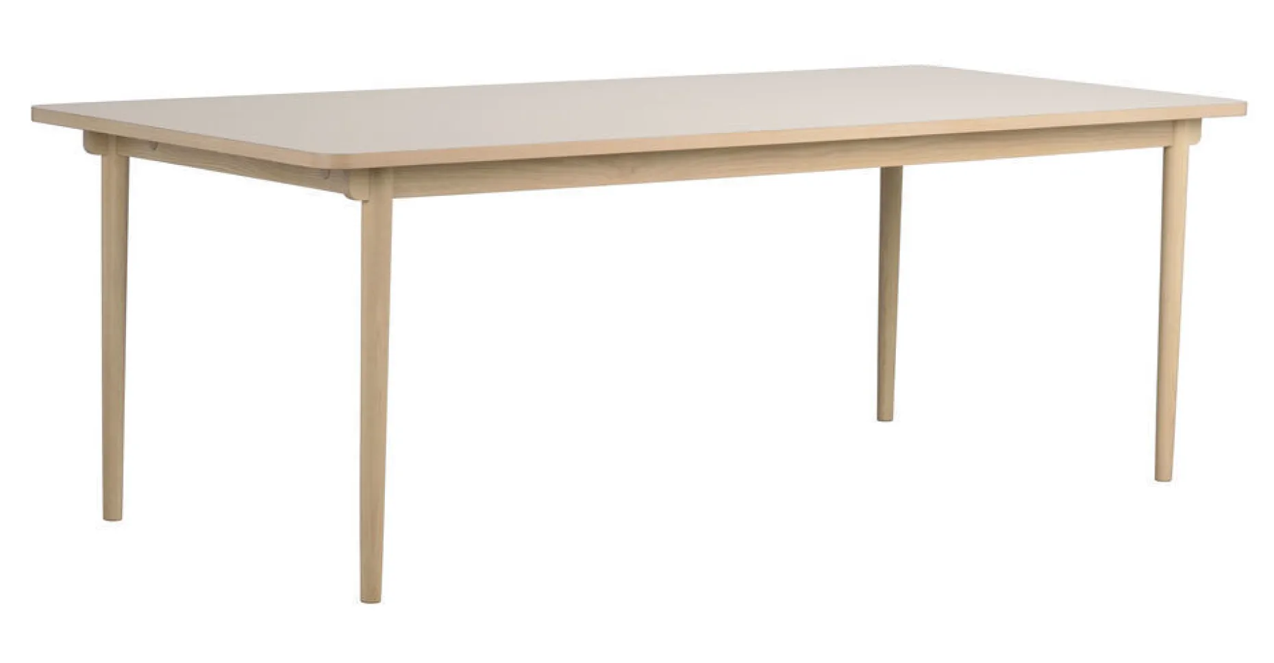 FAIRMOUNT Matbord 220x95 beige HPL/vitpigmenterad ek