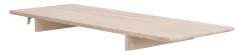 FILIPPA Iläggsskiva 45x120 till runt matbord vitpigment ek