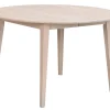 FILIPPA matbord runt 120/165 vitpigmenterad ek