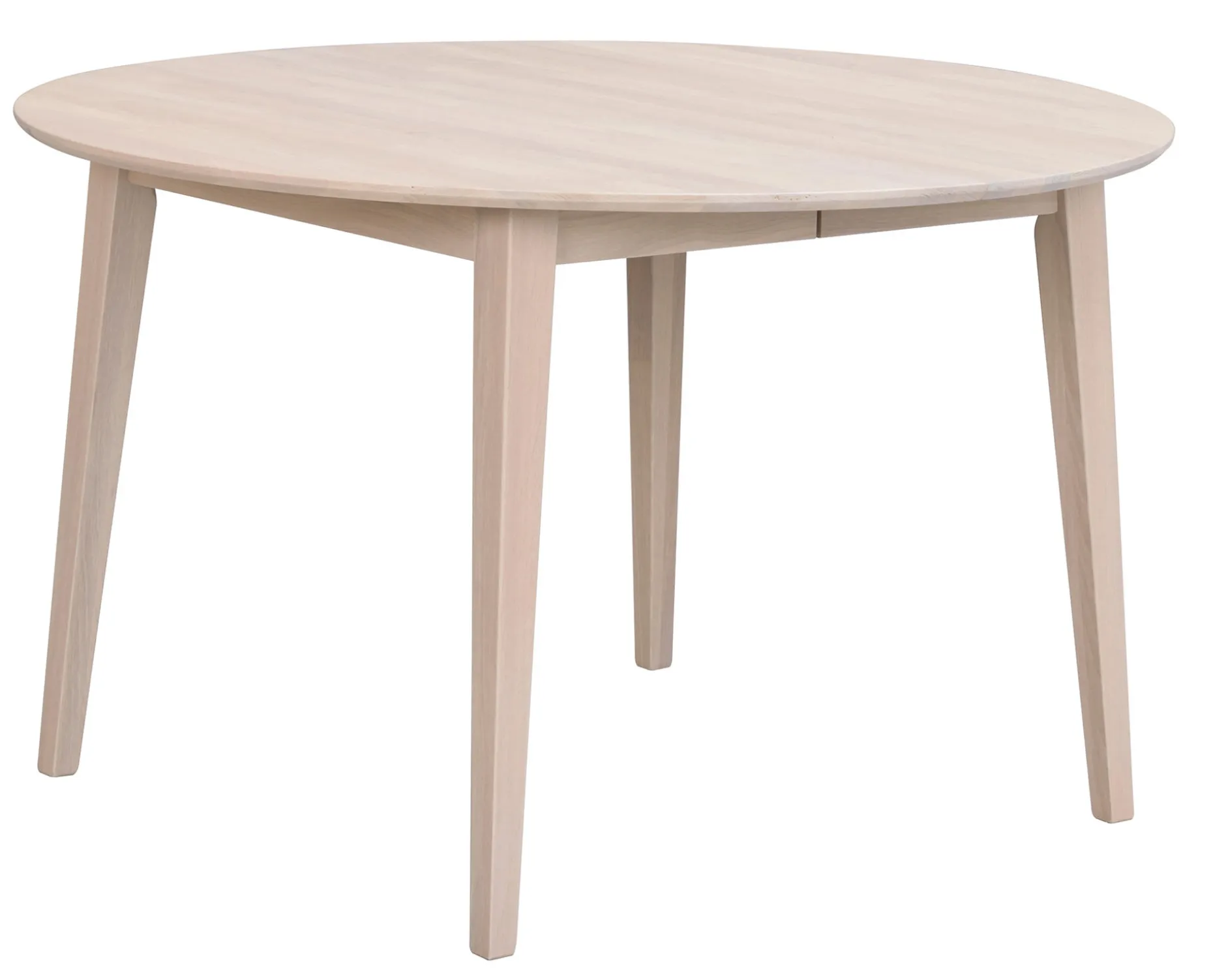 FILIPPA matbord runt 120/165 vitpigmenterad ek