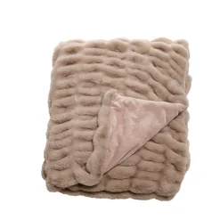 FLUFFY Pläd beige 130 x 170 cm
