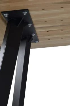 FRED matbord 240 vitpigmenterad ek/svart