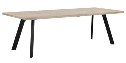 FRED matbord 240 vitpigmenterad ek/svart